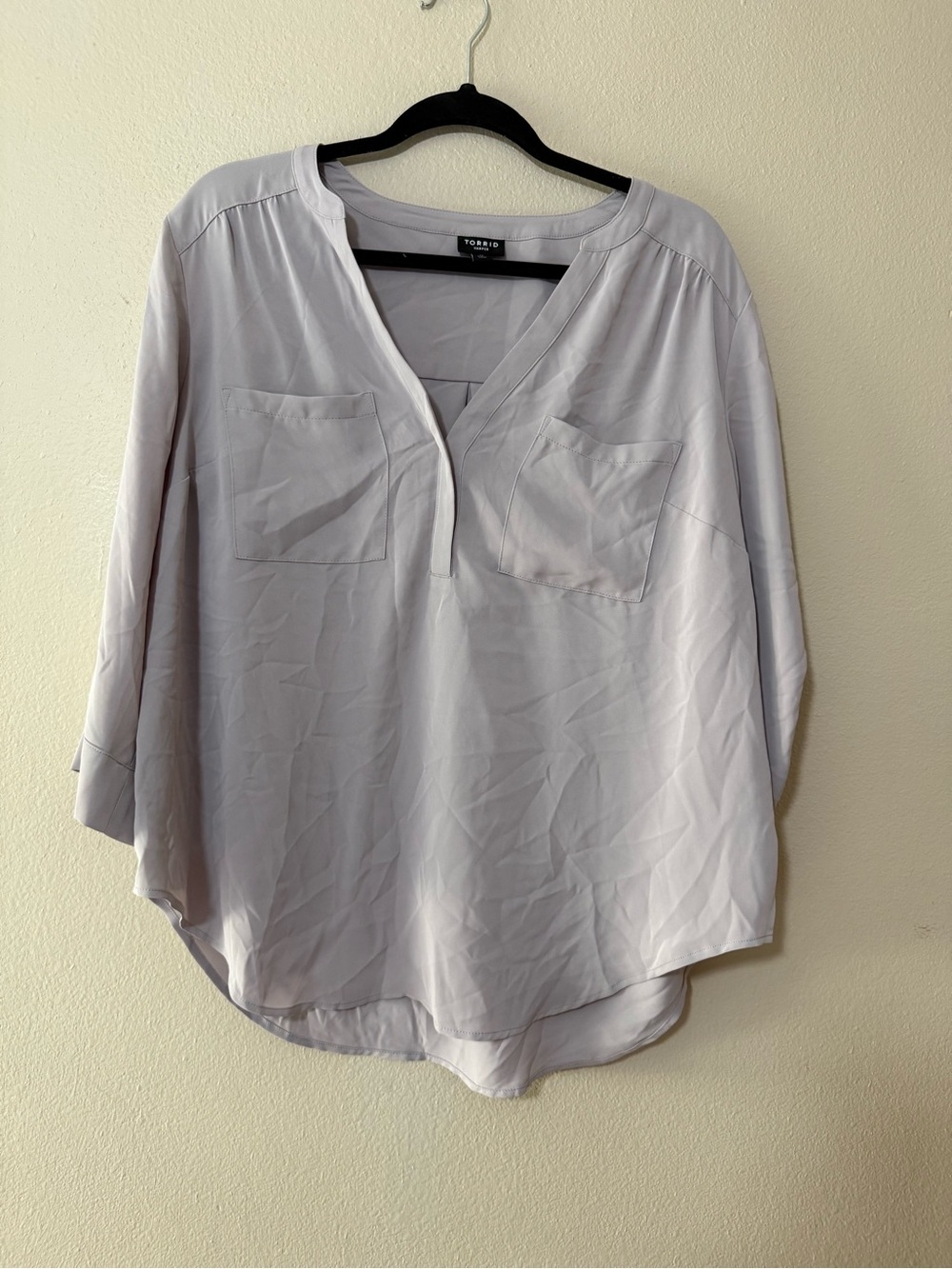 torrid Light Gray Henley Pocket Tunic